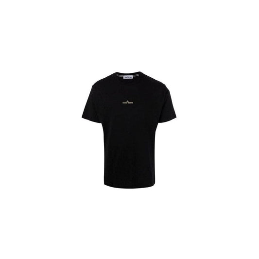 Stone Island Cotton Black Rear Printed Logo T-Shirt M Black