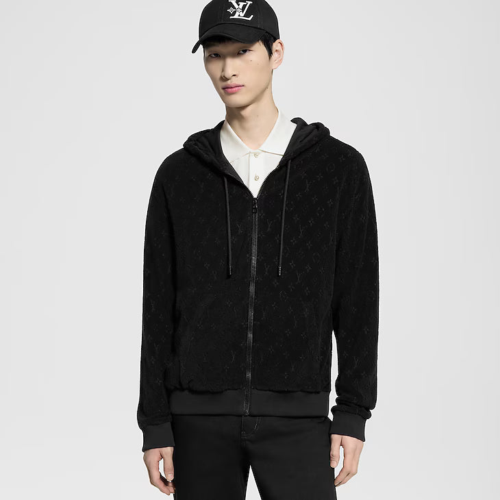 Monogram French Terry Zip-Through Hoodie