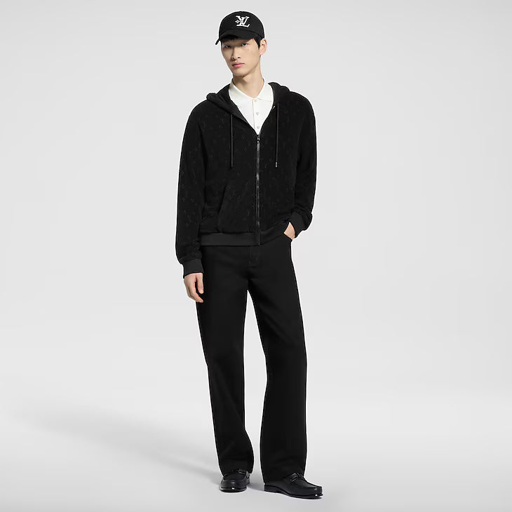 Monogram French Terry Zip-Through Hoodie